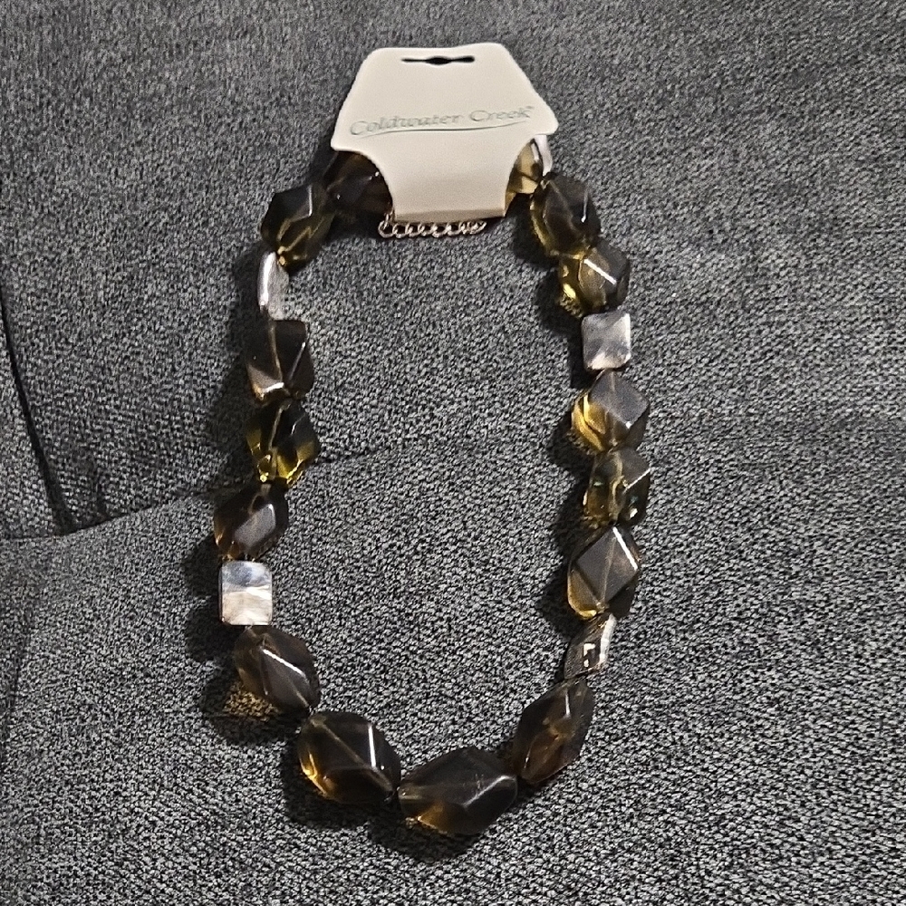 Coldwater Creek Black and Gold‎ Bohemian Necklace